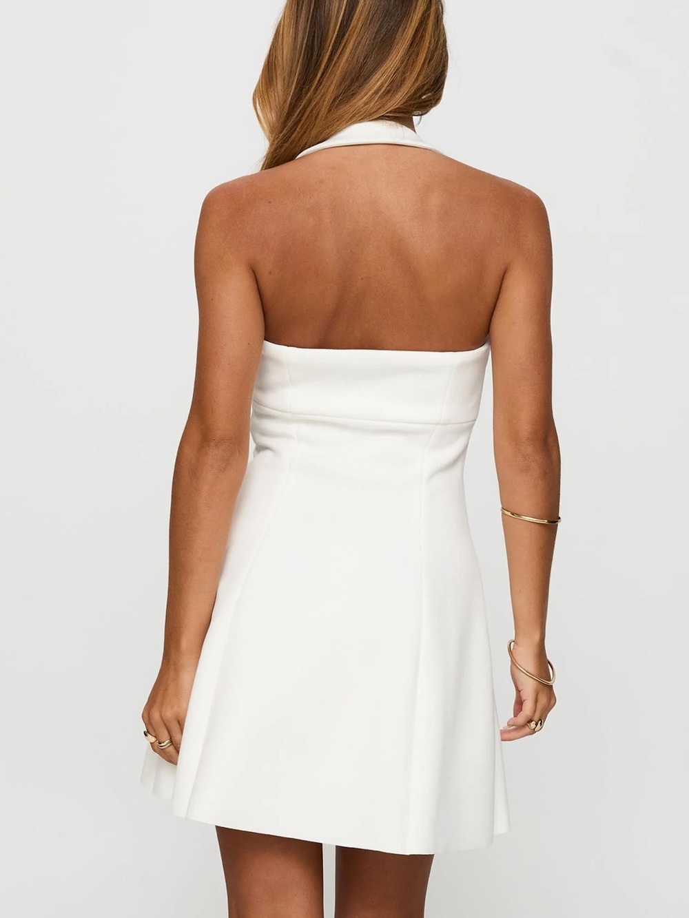 Princess Polly White Halter Mini Dress - Picture 5 of 8